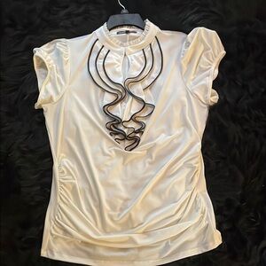 Elegant Cream Ruffle Top